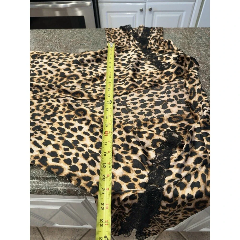 NWT Victoria's Secret Cheetah Lace Kimono Bath Lounge Robe XS/S msrp $79
